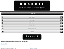 Tablet Screenshot of bassettraingutters.com